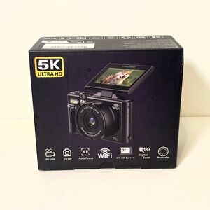 5K Ultra HD WiFi Digital Camera - Black
